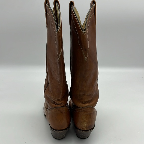 "ACME Vintage Brown Leather Western Cowboy Boots - Women's Size 6 - Picture 3 of 8